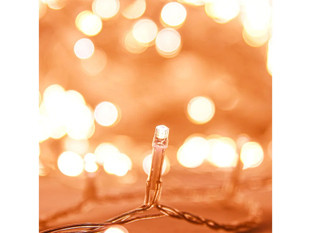 Guirlande LED avec 150 LED Blanc chaud 15 m PVC