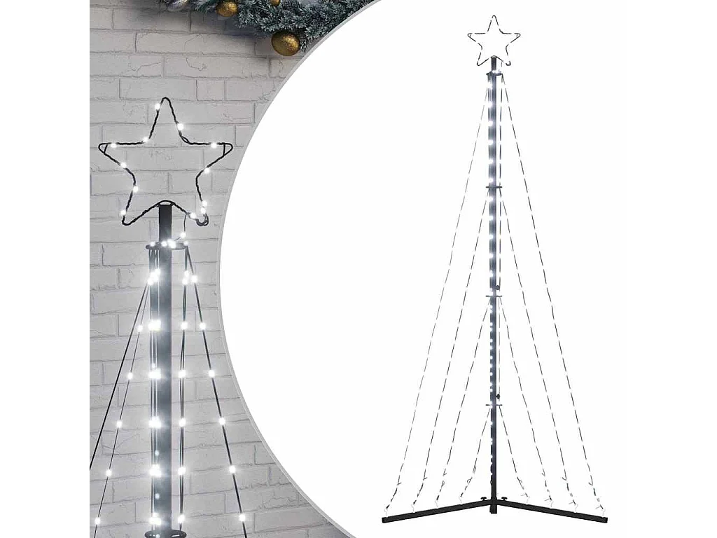 LED-kerstboom 339 LEDs koud wit 187 cm