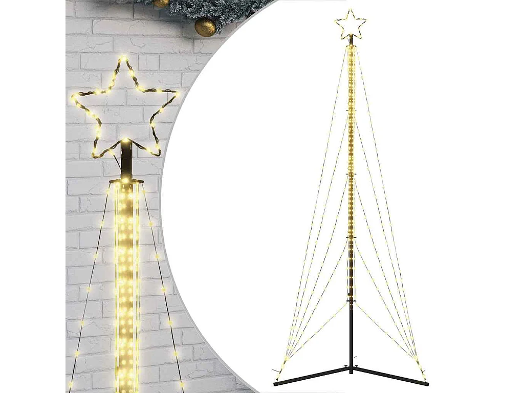 Sapin de Noël à LED 525 LED blanc chaud 302 cm