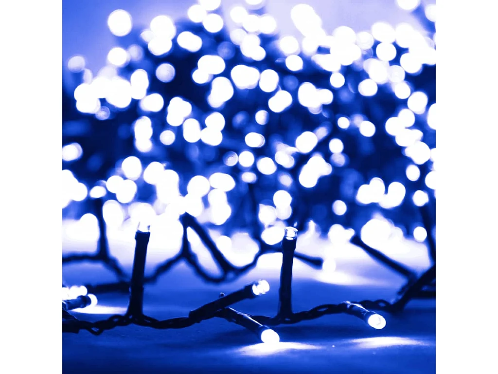 Guirlande à LED compacte avec 1000 LED Bleues 25 m PVC
