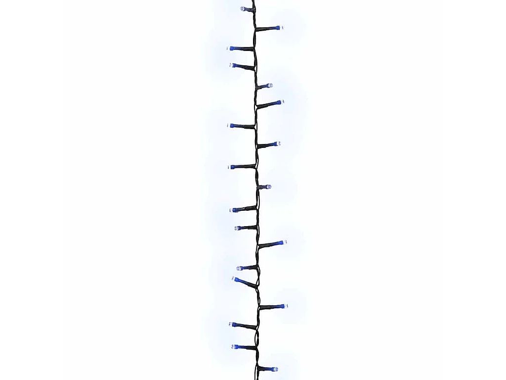 Cordão de luzes compacto 1000 luzes LED 25 m PVC azul
