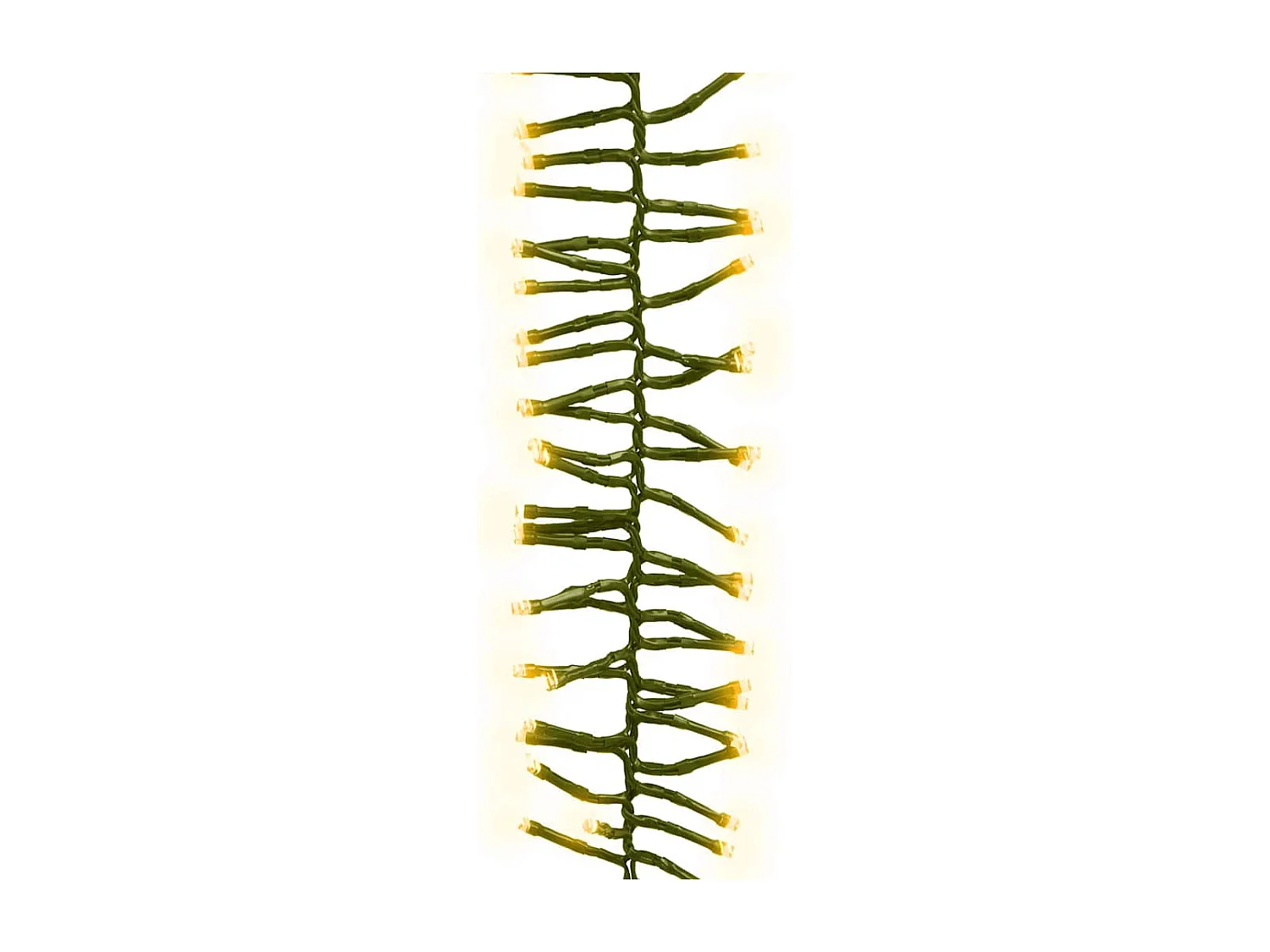 Cordão de luzes agrupadas 3000 luzes LED PVC branco quente