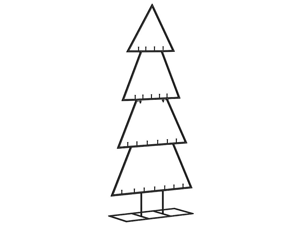 Kerstdecoratie kerstboom 125 cm metaal zwart
