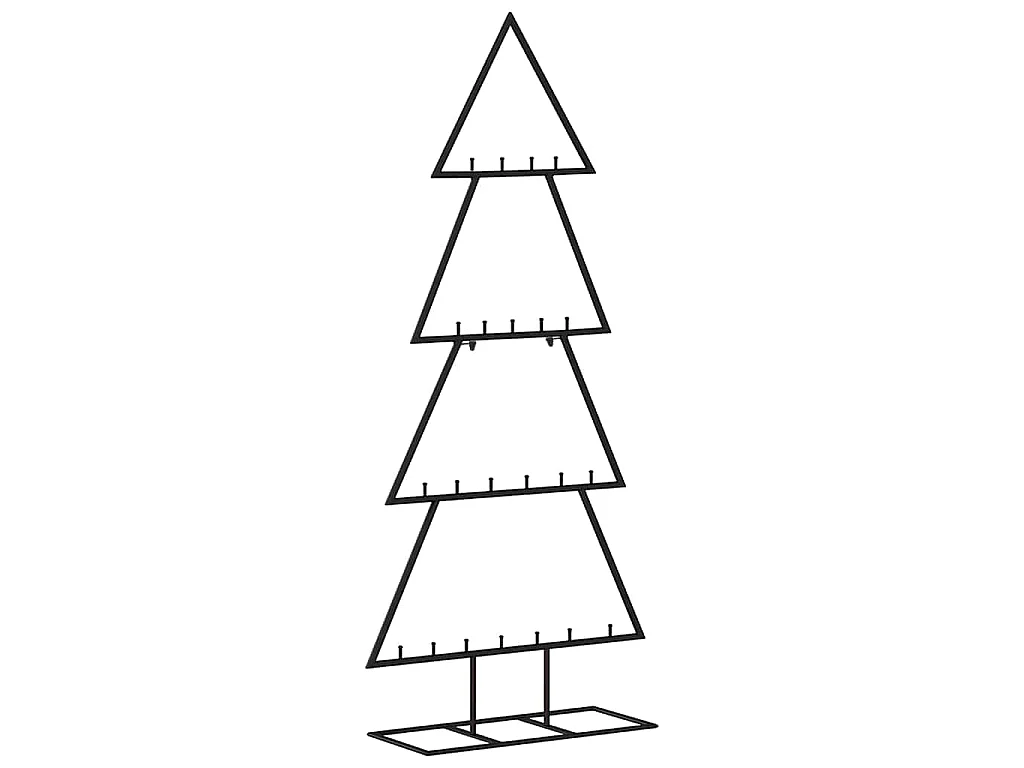 Kerstdecoratie kerstboom 125 cm metaal zwart