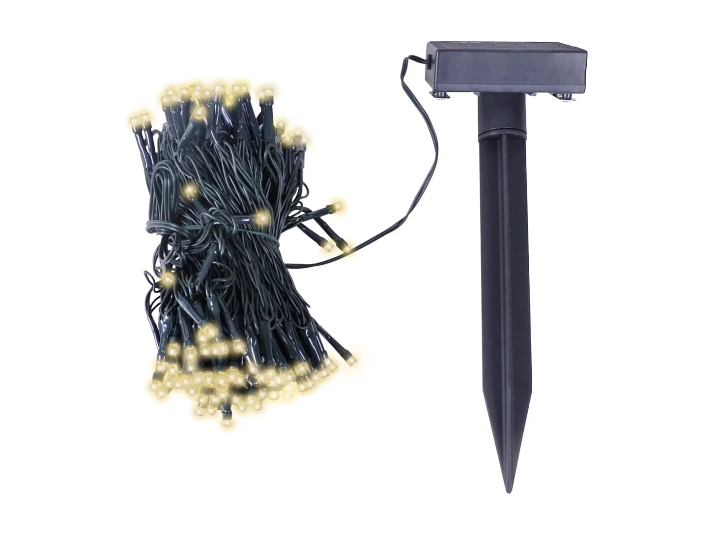 Luci a Stringa Solare LED Bianco Caldo Decorazione Natalizia