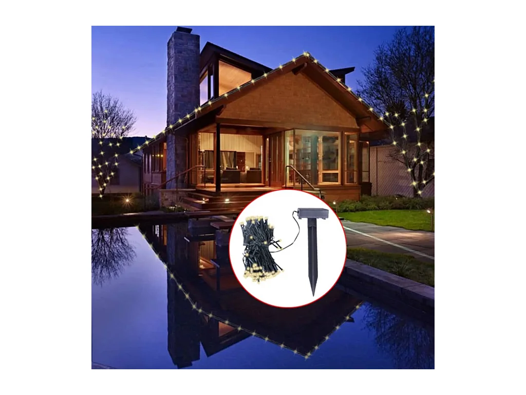 LED-lichtsnoer solar warmwit