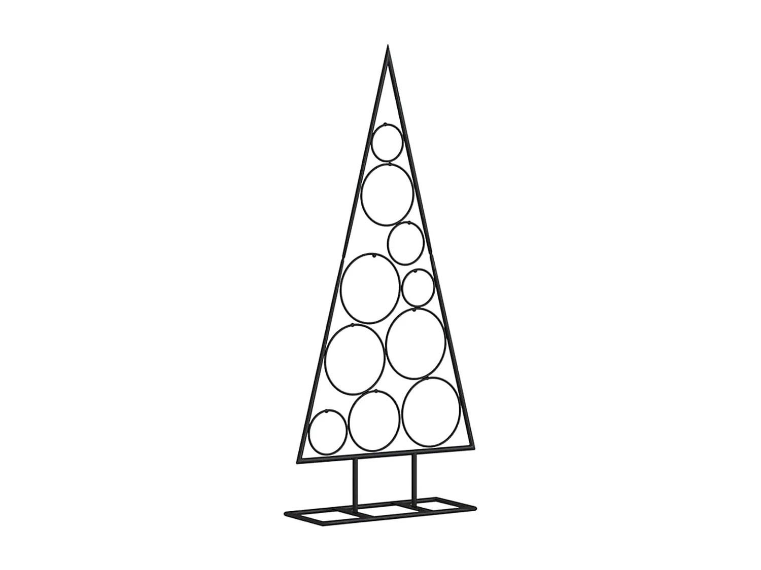 Arbre de Noël en métal pour décoration noir 90 cm