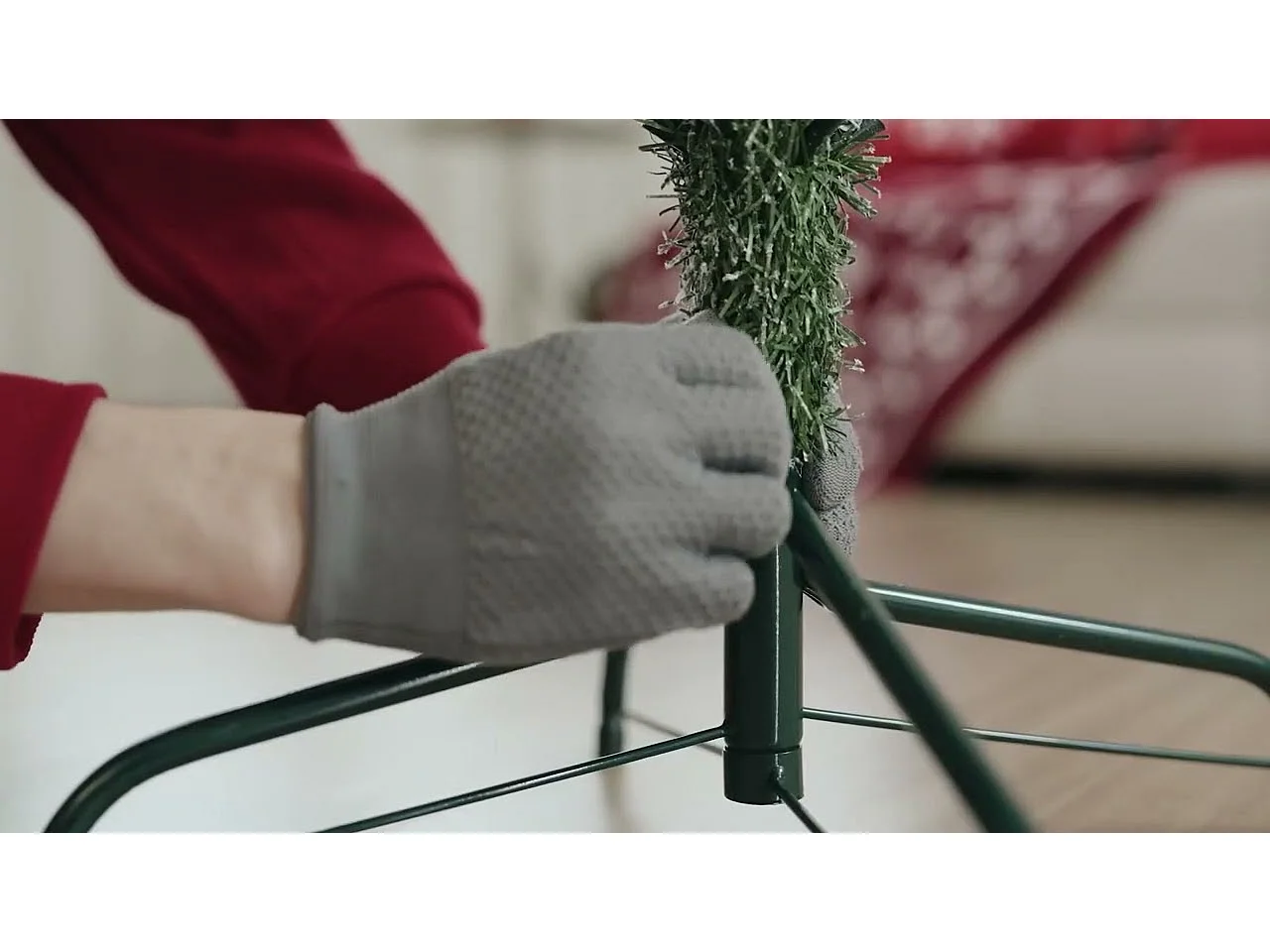 Künstlicher Weihnachtsbaum mit Schnee 300 LEDs 180 cm