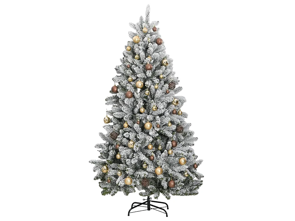 Sapin de Noël artificiel articulé 300 LED et boules 270 cm