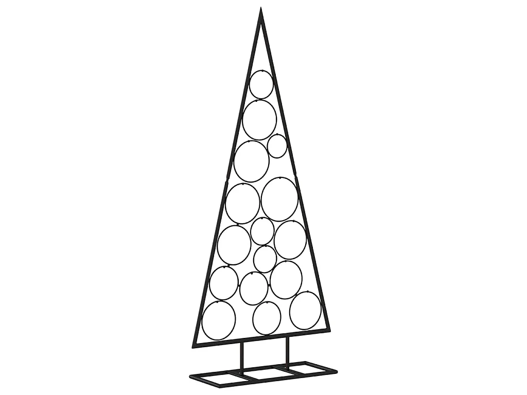 Kerstdecoratie kerstboom 125 cm metaal zwart
