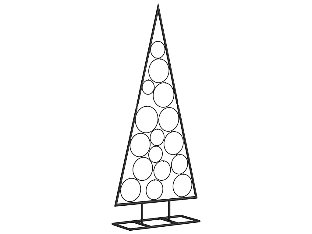 Kerstdecoratie kerstboom 125 cm metaal zwart