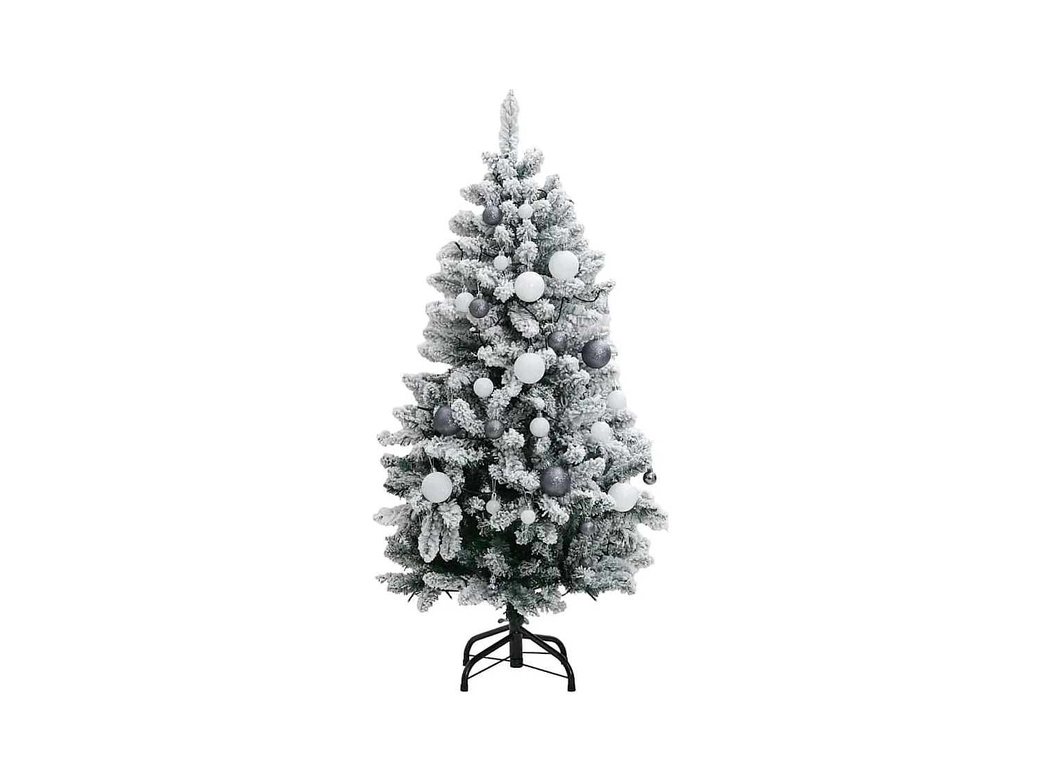 Sapin de Noël artificiel articulé 150 LED et boules 120 cm
