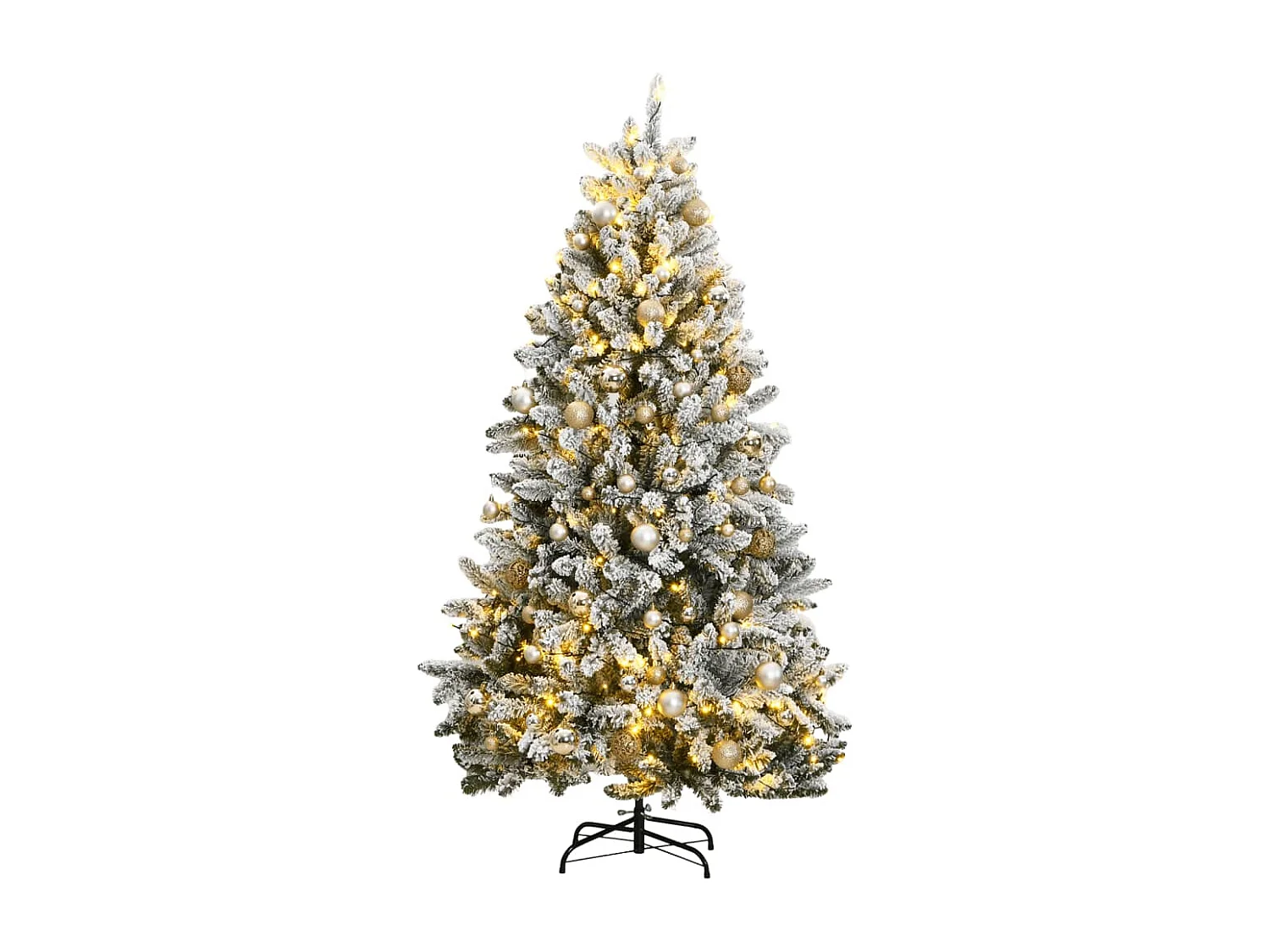 Sapin de Noël artificiel articulé 300 LED et boules 270 cm