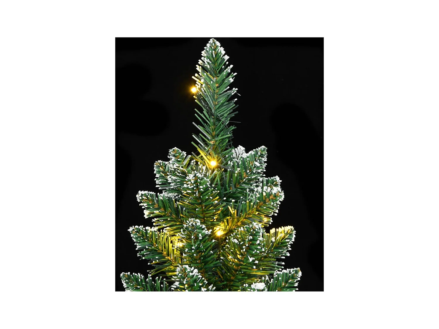 Sapin de Noël artificiel mince 150 LED 150 cm