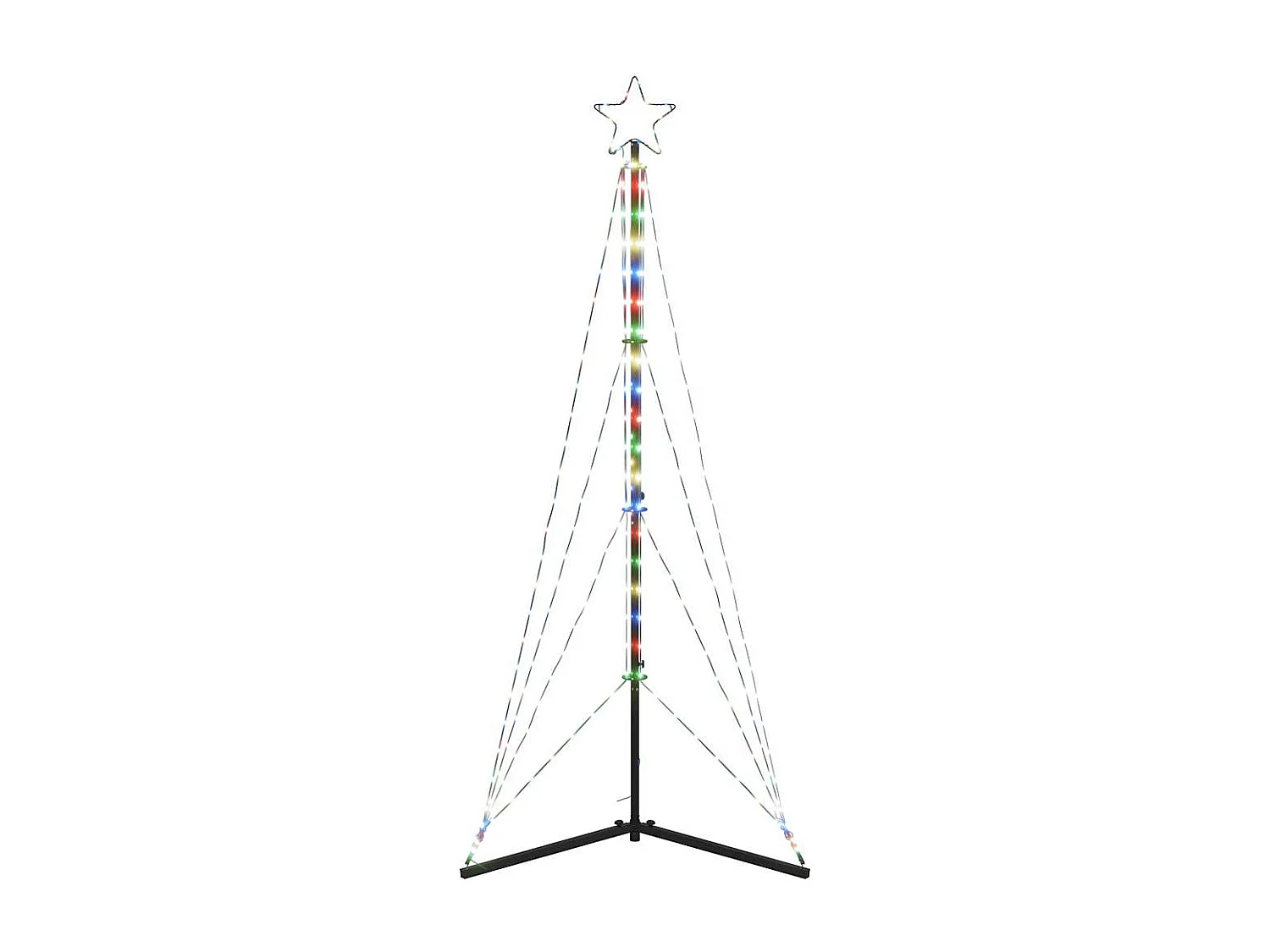 LED Weihnachtsbaum 363 LEDs Mehrfarbig 182 cm