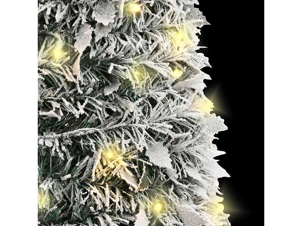 Sapin de Noël artificiel escamotable avec neige floquée 100 LED