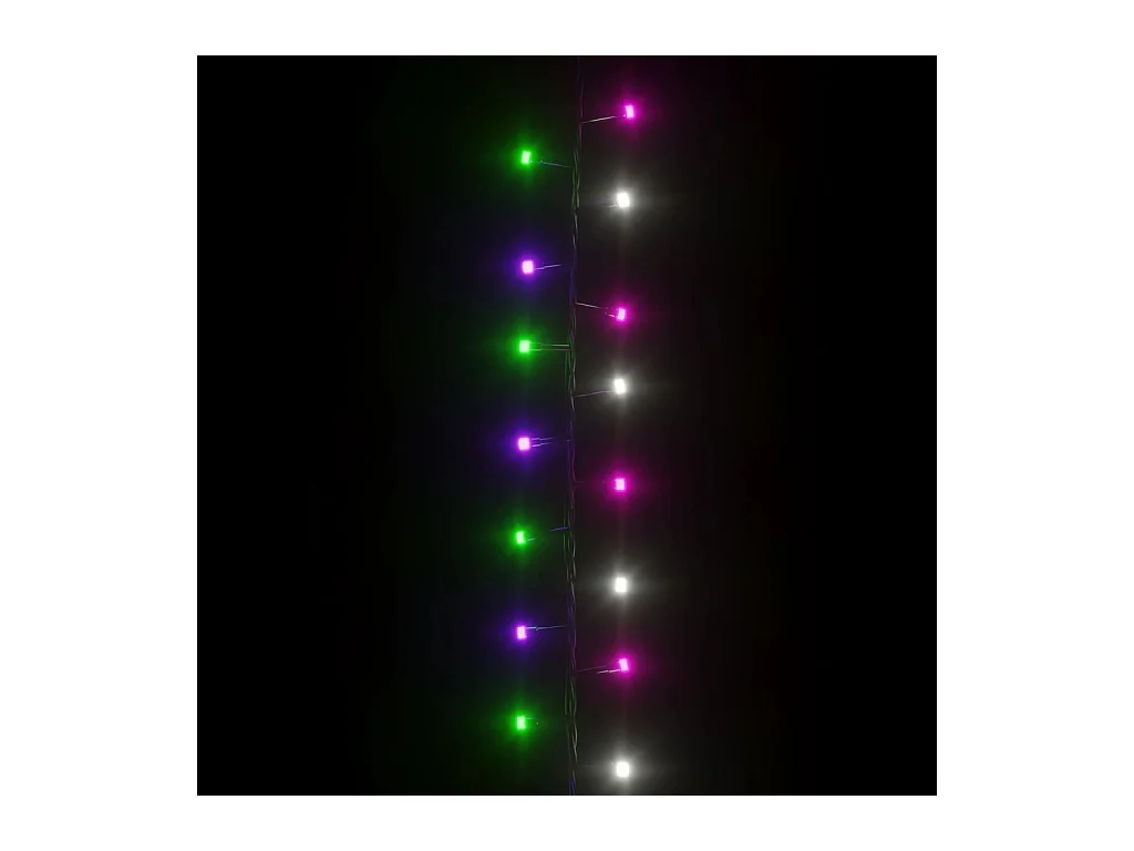 LED-Lichterkette mit 1000 LEDs Pastell Mehrfarbig 25 m PVC