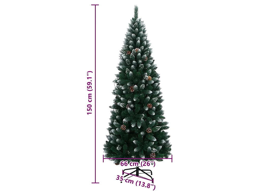 Kunstkerstboom met 150 LED's 150 cm