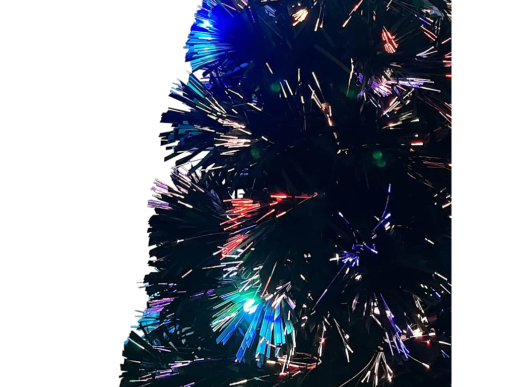 Voorverlichte kerstboom met standaard en LED 150 cm glasvezel