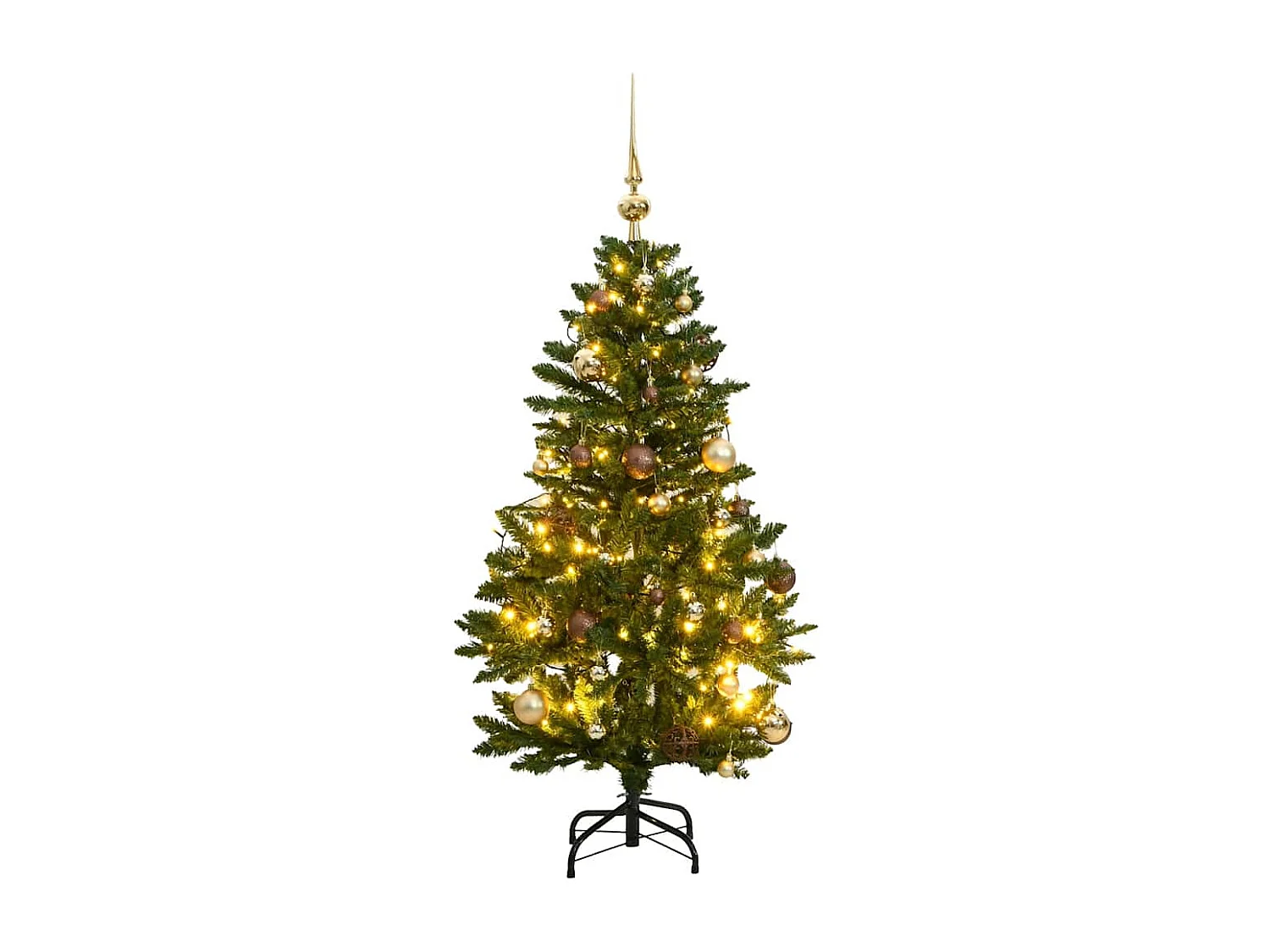 Sapin de Noël artificiel articulé 150 LED et boules 150 cm
