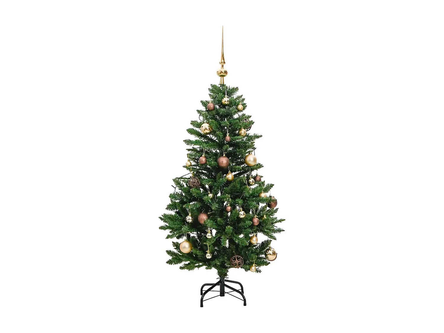 Sapin de Noël artificiel articulé 150 LED et boules 150 cm