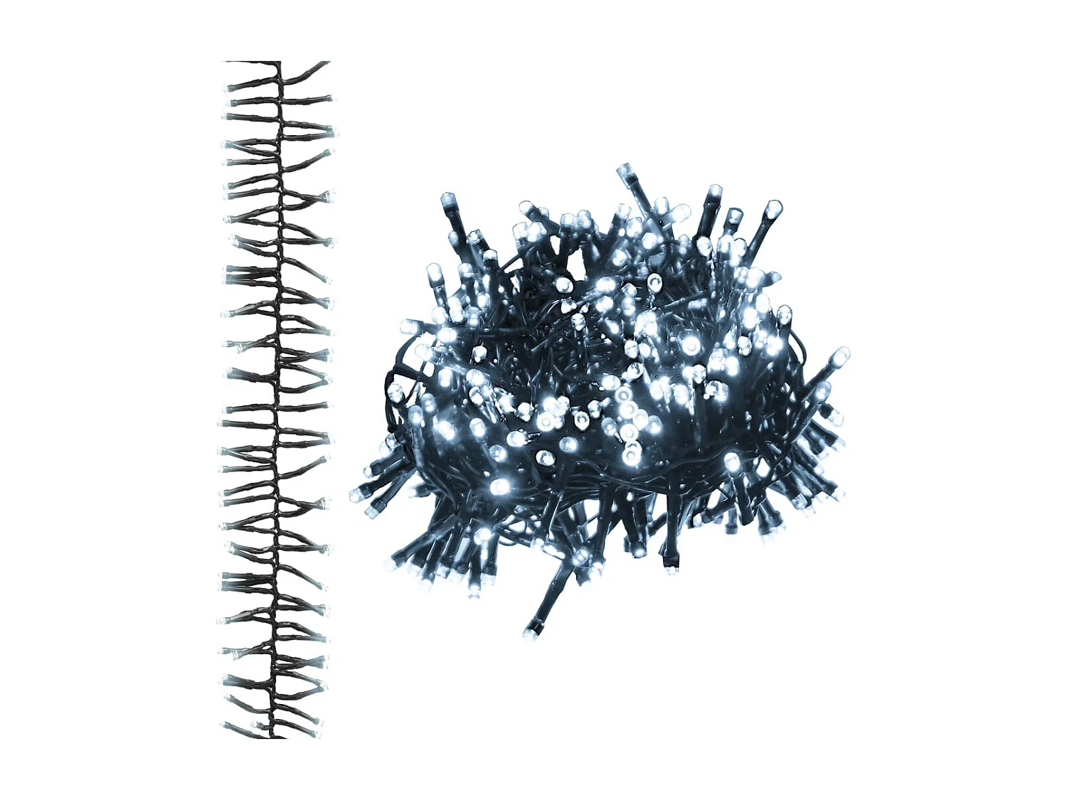 LED-Lichterkette mit 2000 LEDs Kaltweiß 17 m PVC