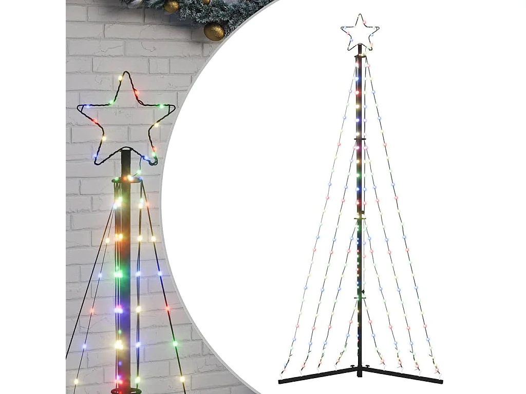 LED-kerstboom 339 LEDs kleurrijk 187 cm
