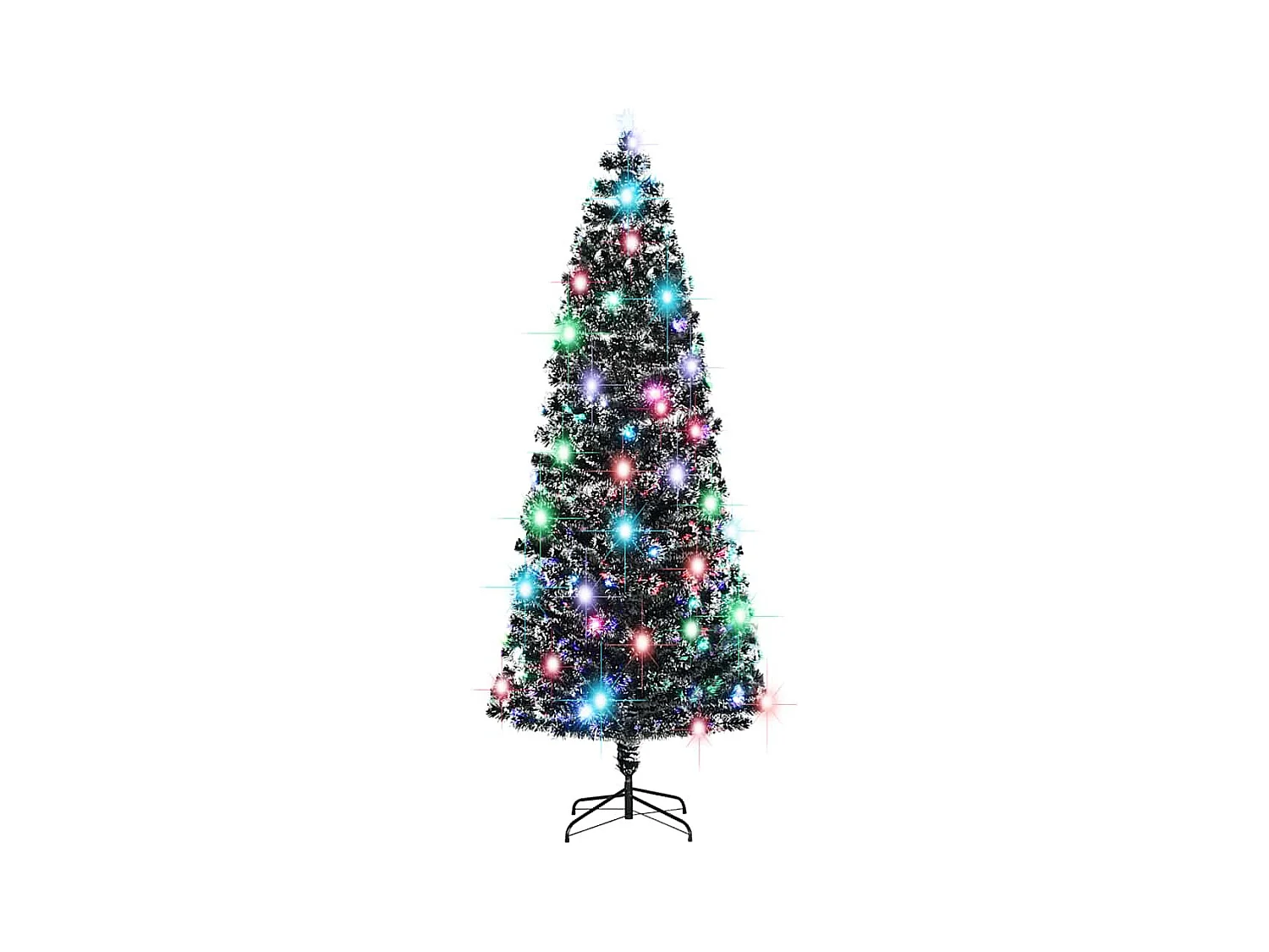 Arbre de Noël pré-éclairé avec support 240 cm fibre optique