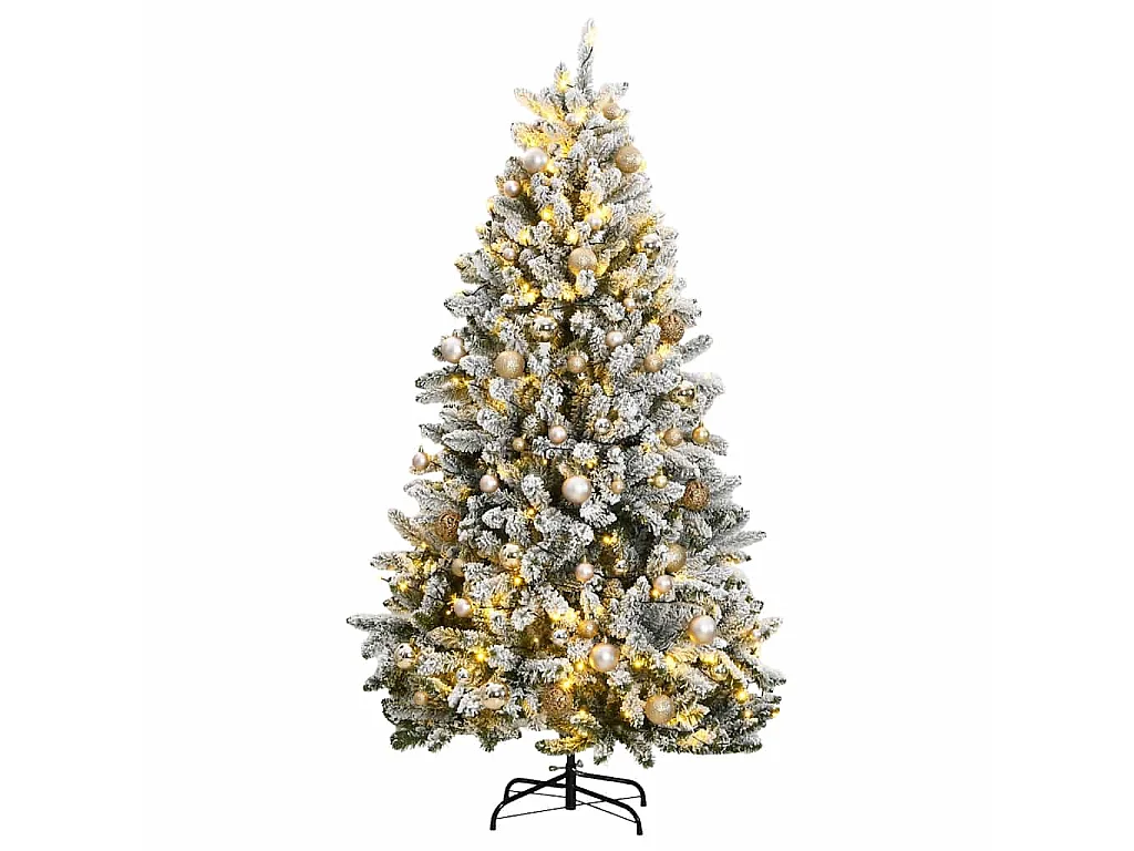 Künstlicher Weihnachtsbaum Klappbar mit Kugeln 300 LEDs 300 cm
