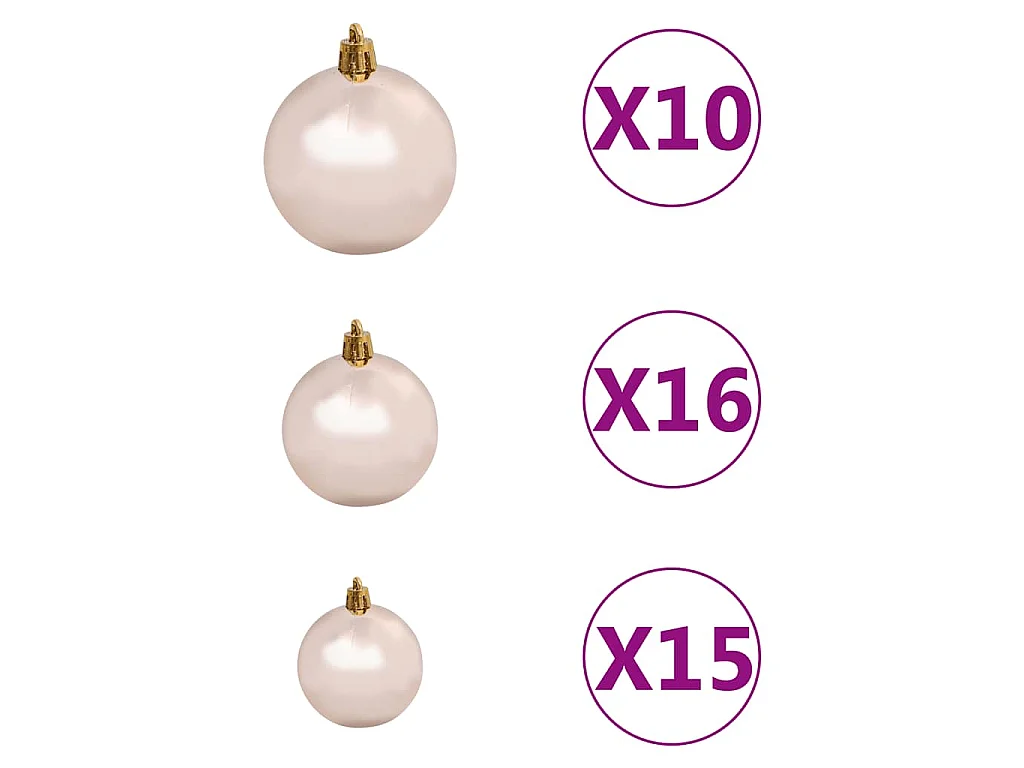 Künstlicher Weihnachtsbaum Klappbar mit Kugeln 300 LEDs 300 cm