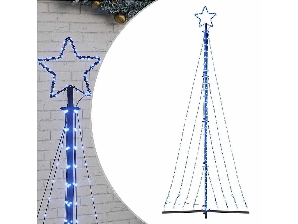 Sapin de Noël à LED 447 LED bleu 250 cm