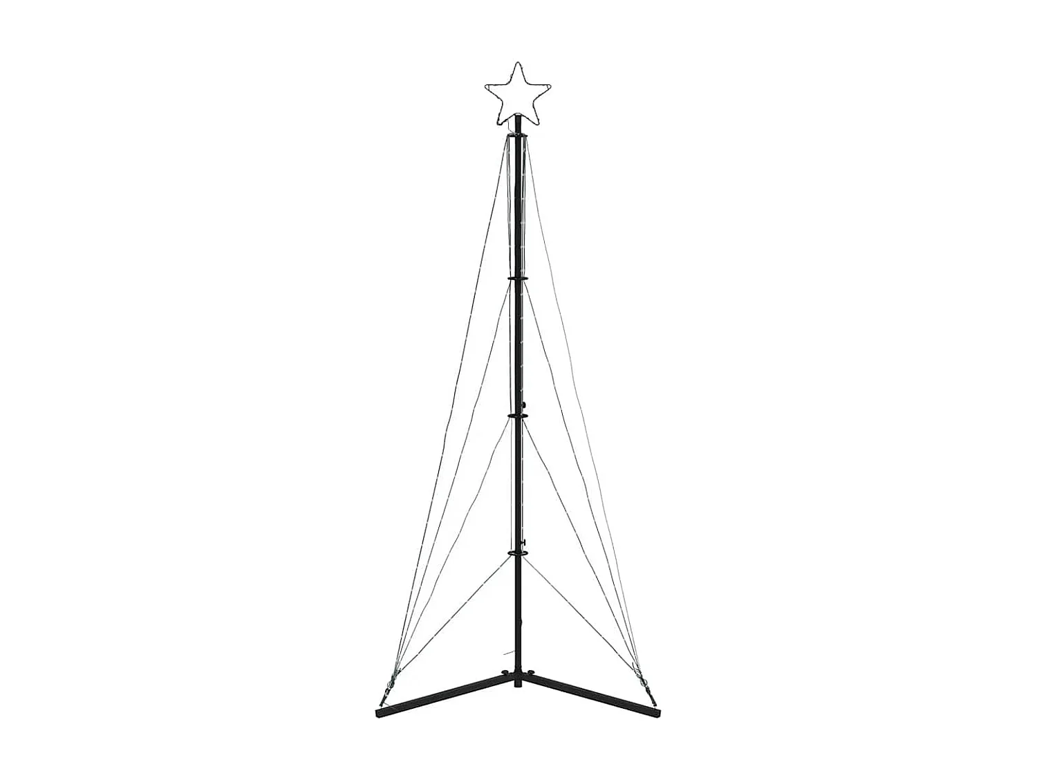 Albero di Natale a LED 363 LED Bianco Caldo 182 cm