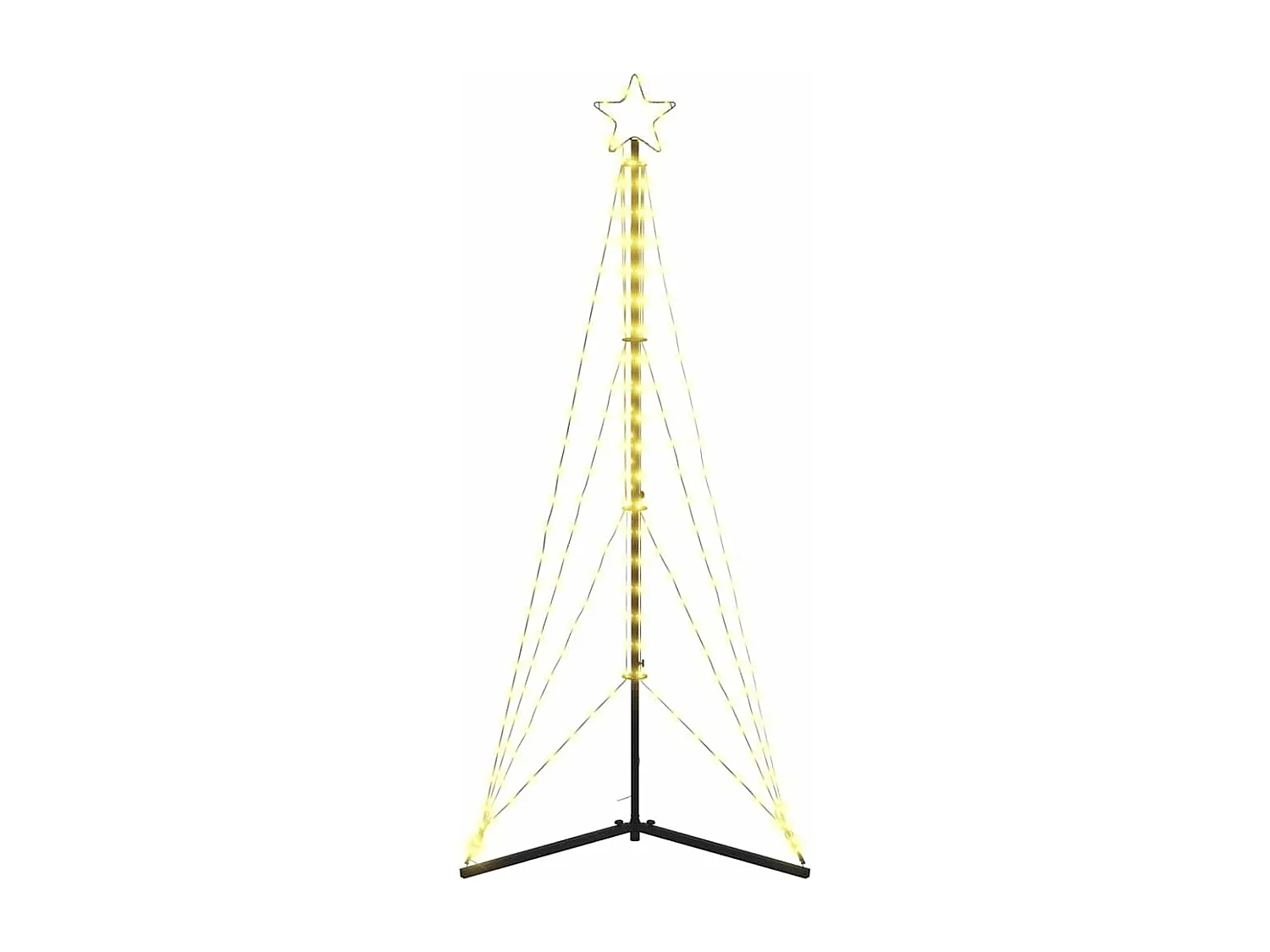 Albero di Natale a LED 363 LED Bianco Caldo 182 cm