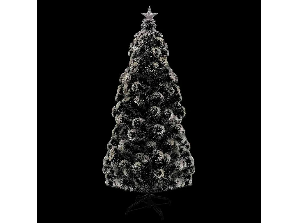 Árbol de Navidad preiluminado con soporte y LED fibra óptica 150 cm