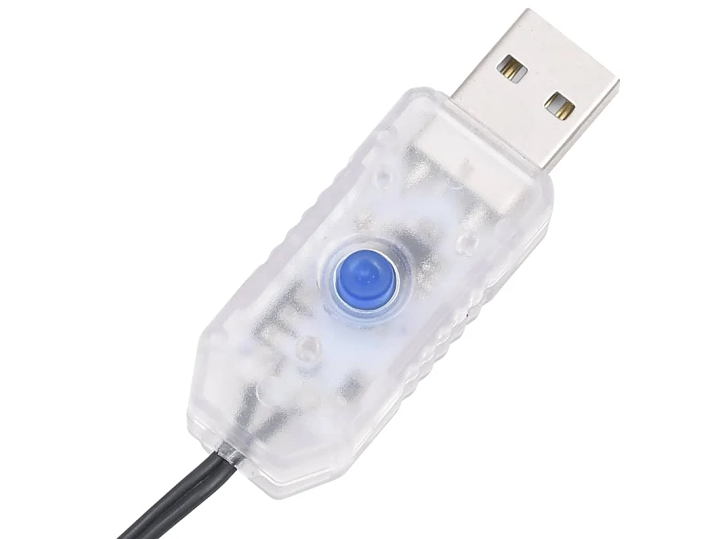 Guirlande LED avec 300 LED Blanc froid 30 m PVC