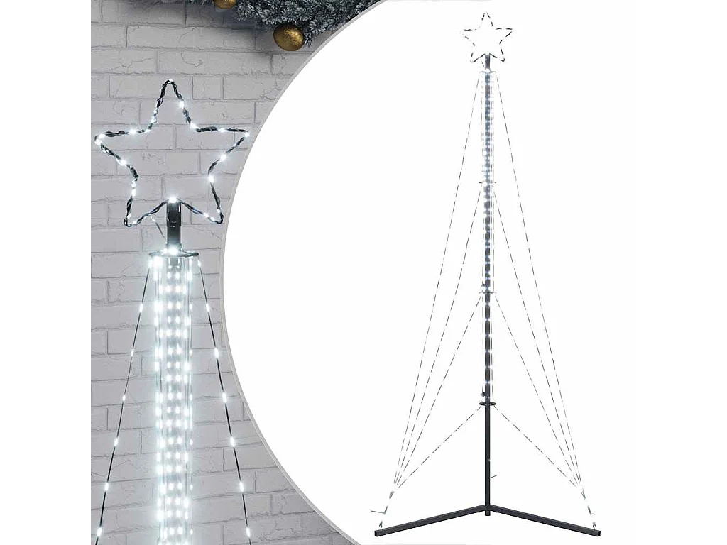 Sapin de Noël à LED 483 LED blanc froid 240 cm