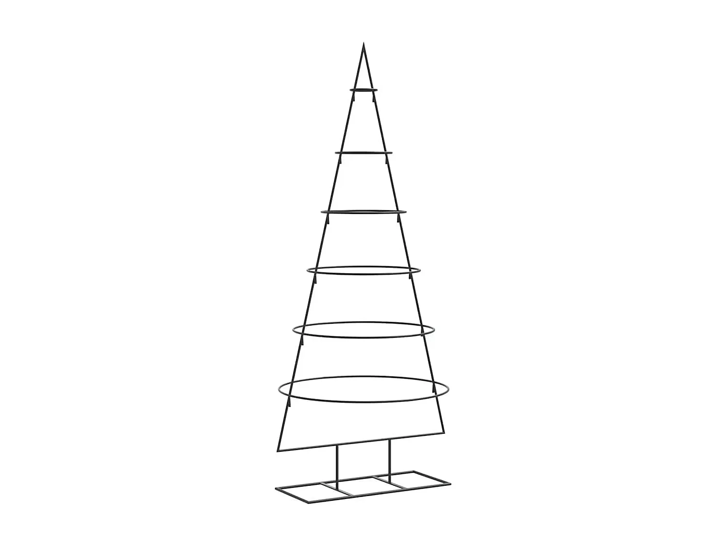 Metall-Weihnachtsbaum für Dekorationen Schwarz 150 cm