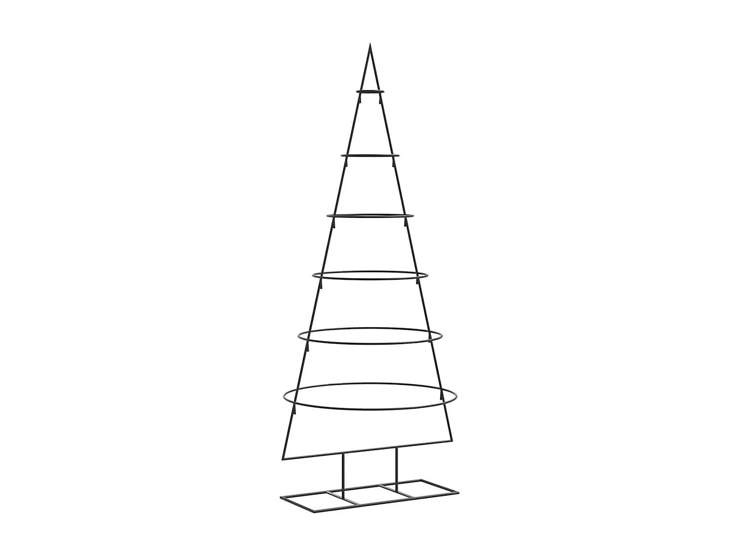Árbol de Navidad para decoración metal negro 150 cm