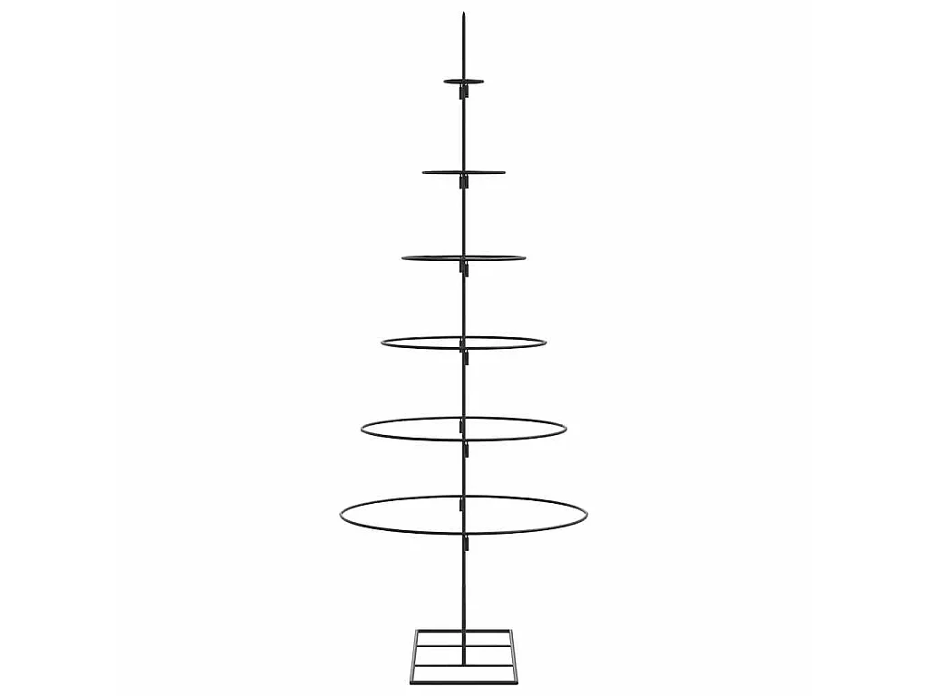Kerstdecoratie kerstboom 150 cm metaal zwart