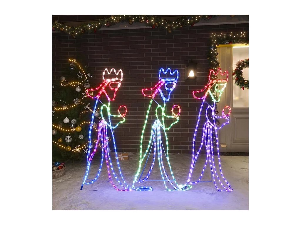 Figurine de Noël de trois rois avec 504 LED 99,5x45,5 cm