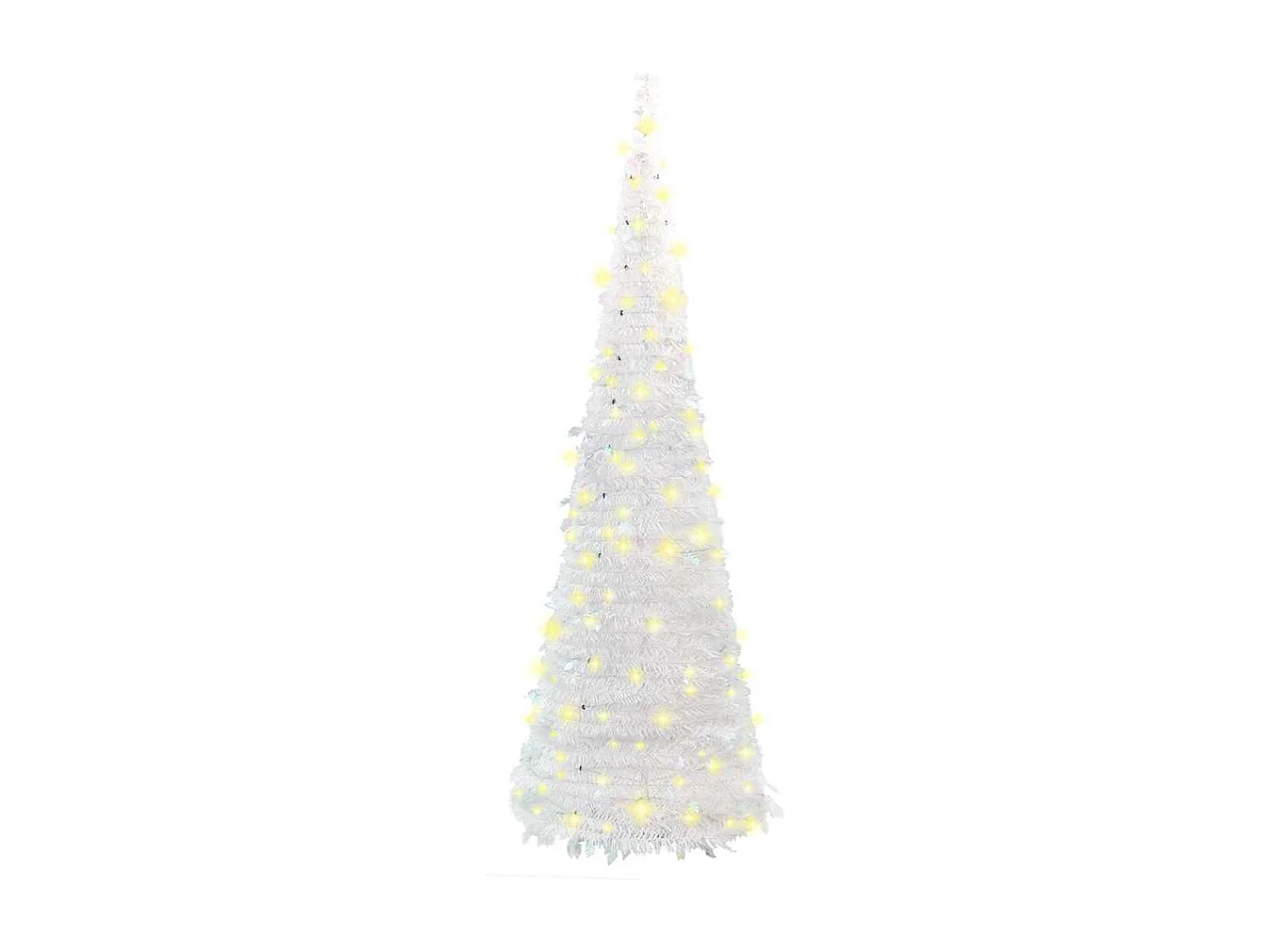 Pop-Up-Weihnachtsbaum Künstlich 200 LEDs Weiß 210 cm
