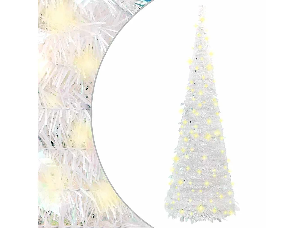 Kunstkerstboom pop-up 200 LED's 210 cm wit