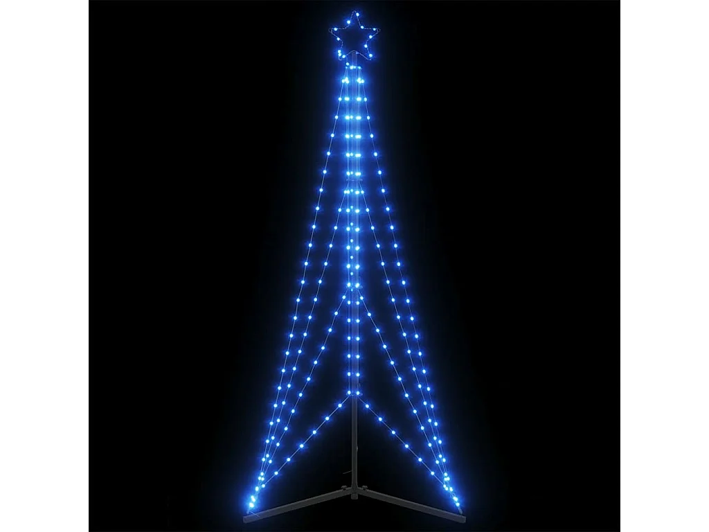 LED-kerstboom 363 LEDs 182 cm blauw