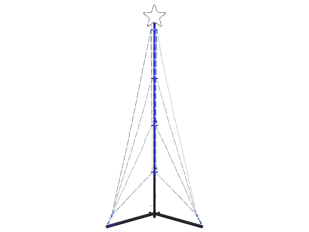 LED-kerstboom 363 LEDs 182 cm blauw
