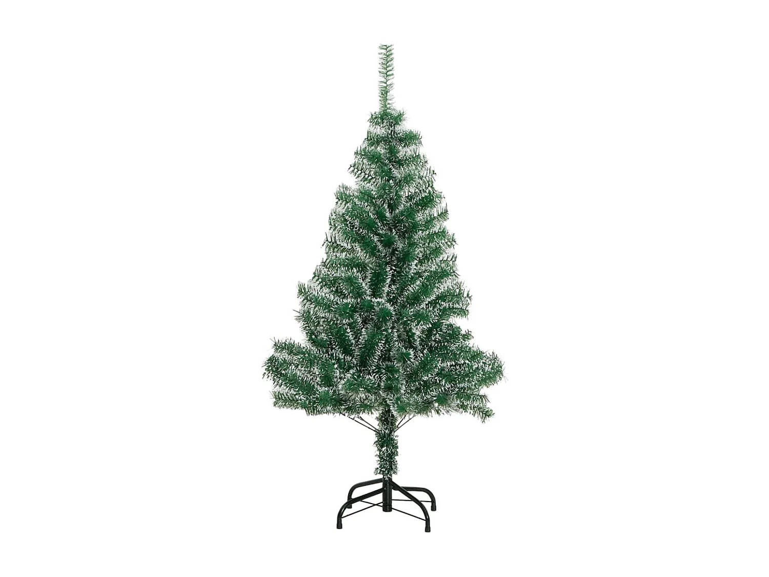 Künstlicher Weihnachtsbaum mit Schnee & Kugeln 150 LEDs 120 cm