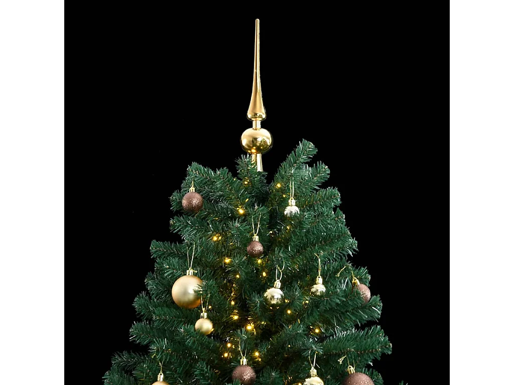 Sapin de Noël artificiel articulé 300 LED et boules 180 cm