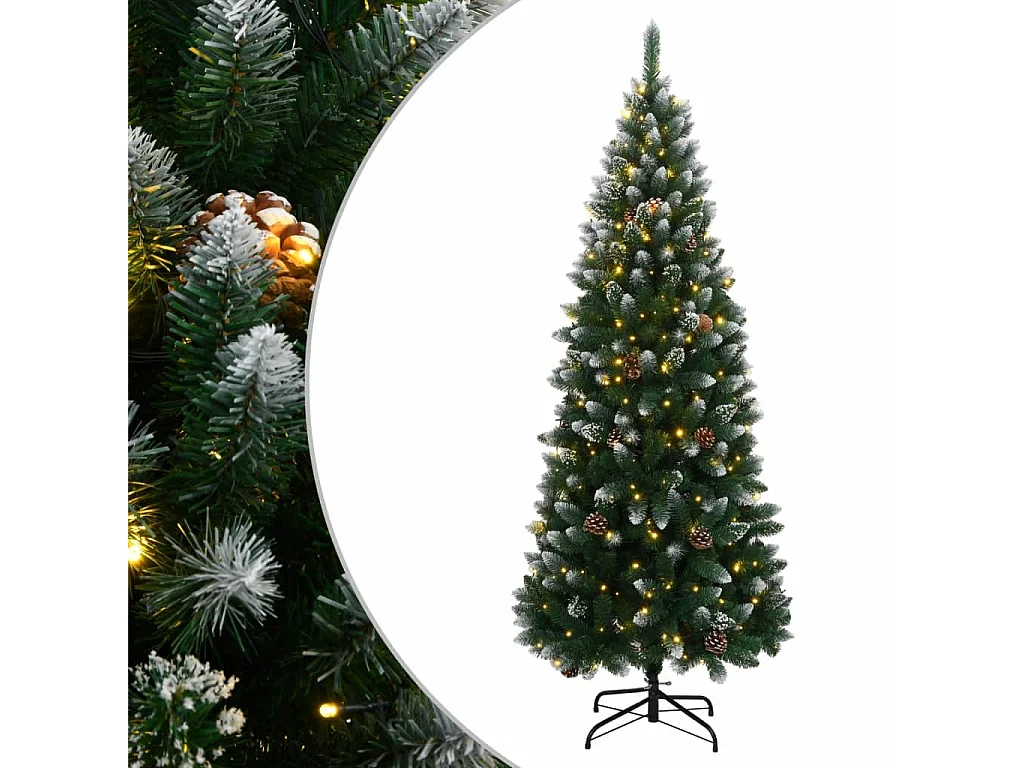 Árvore de Natal artificial com 300 luzes LED 180 cm