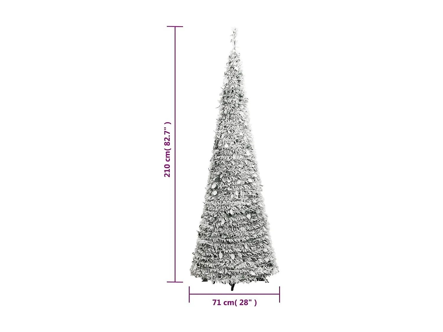 Sapin de Noël artificiel escamotable avec neige floquée 200 LED