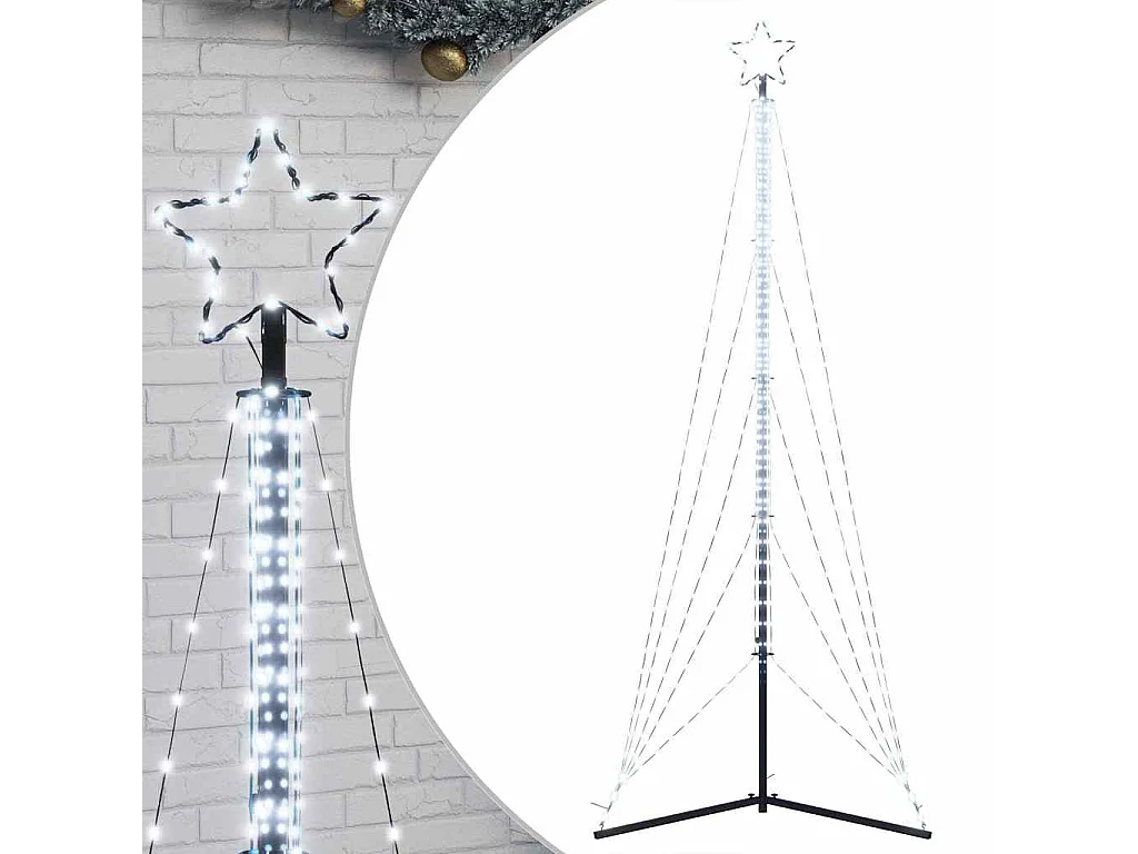 LED-kerstboom 525 LEDs koud wit 302 cm