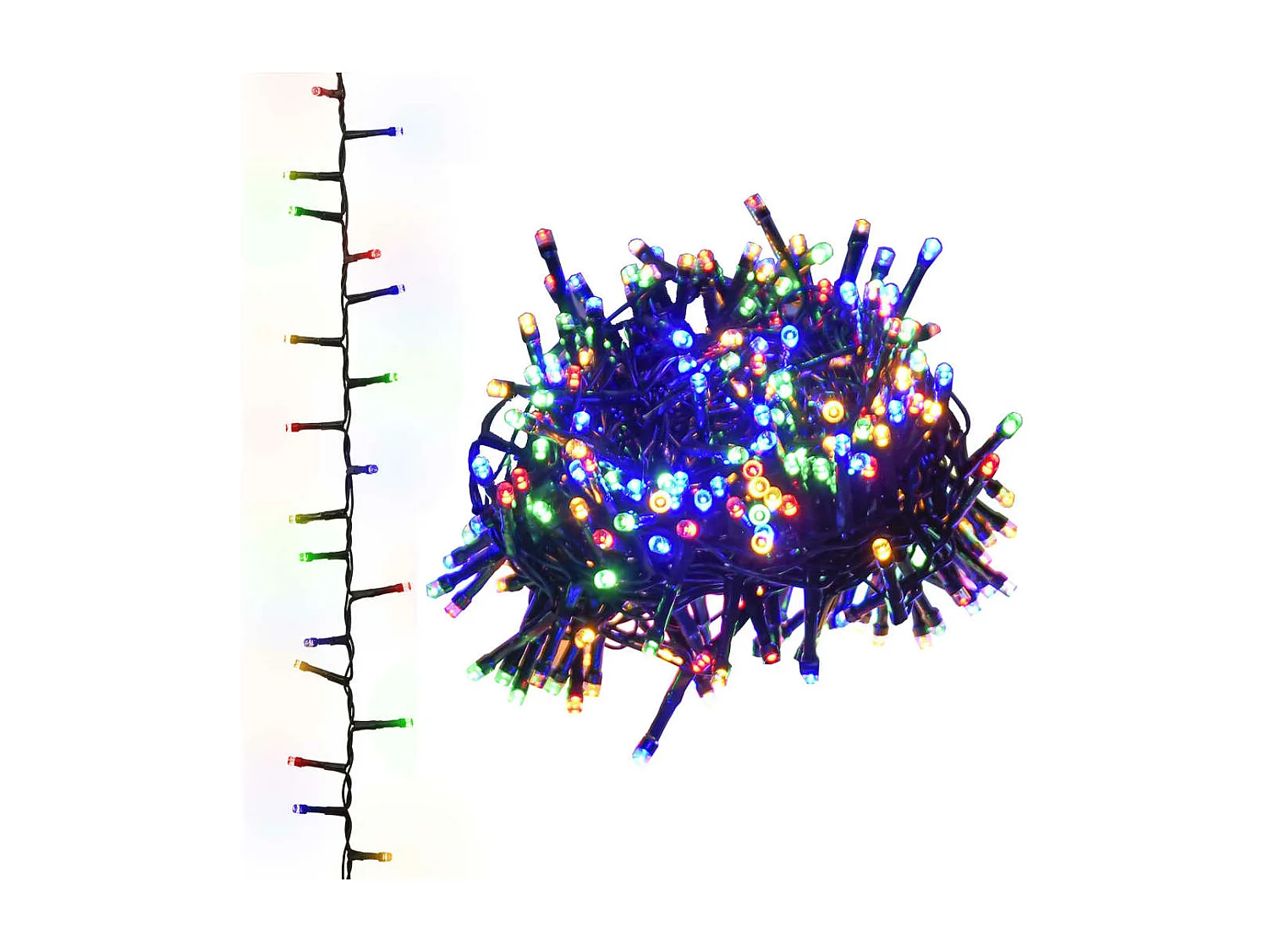 Guirlande LED compacte avec 400 LED Multicolores 13 m PVC